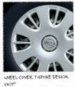 Opel Corsa Wheel Cover, 7 spoke design, 6x15''